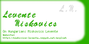 levente miskovics business card